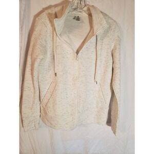 Women's Active Life White And Blue Hoodie Size M